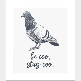 Be Coo Stay Coo Pigeon Posters and Art